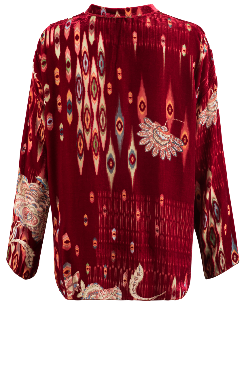 Johnny Was Feather Burnout Mara Blouse