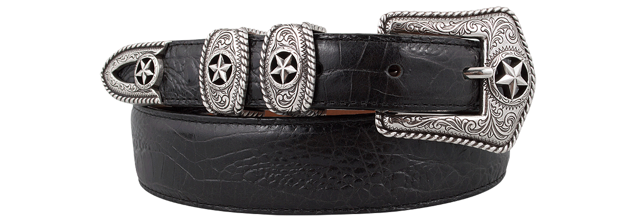 Tony Lama Country Croc Belt - Black