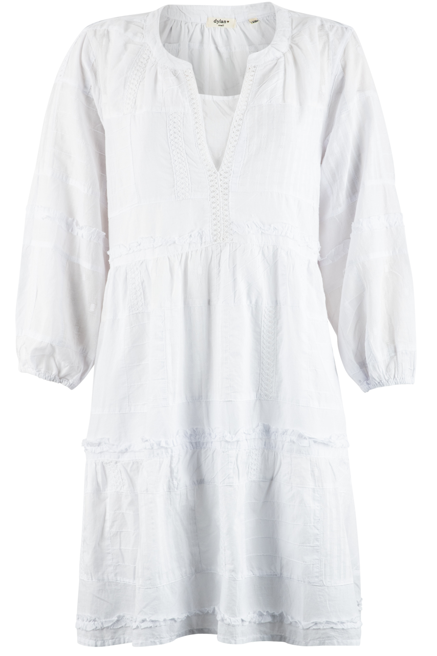 Dylan White Patchwork Dress