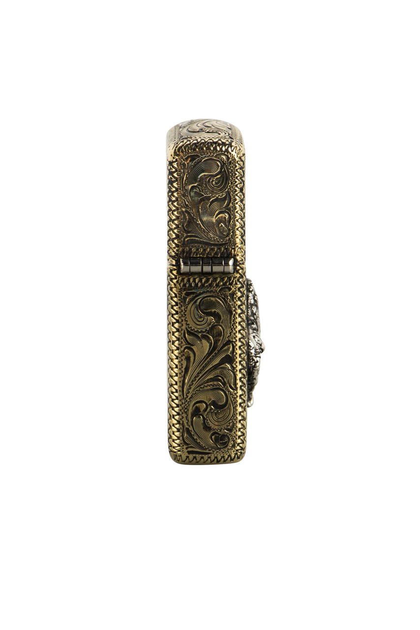 Silver King Buffalo Engraved Zippo Lighter