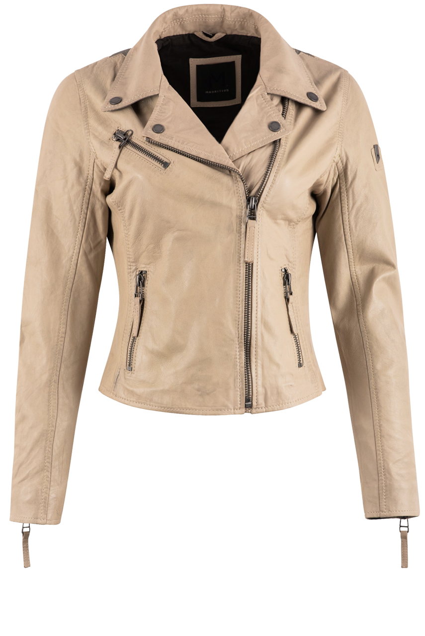 Mauritius Christy Off-White Lamb Leather Jacket