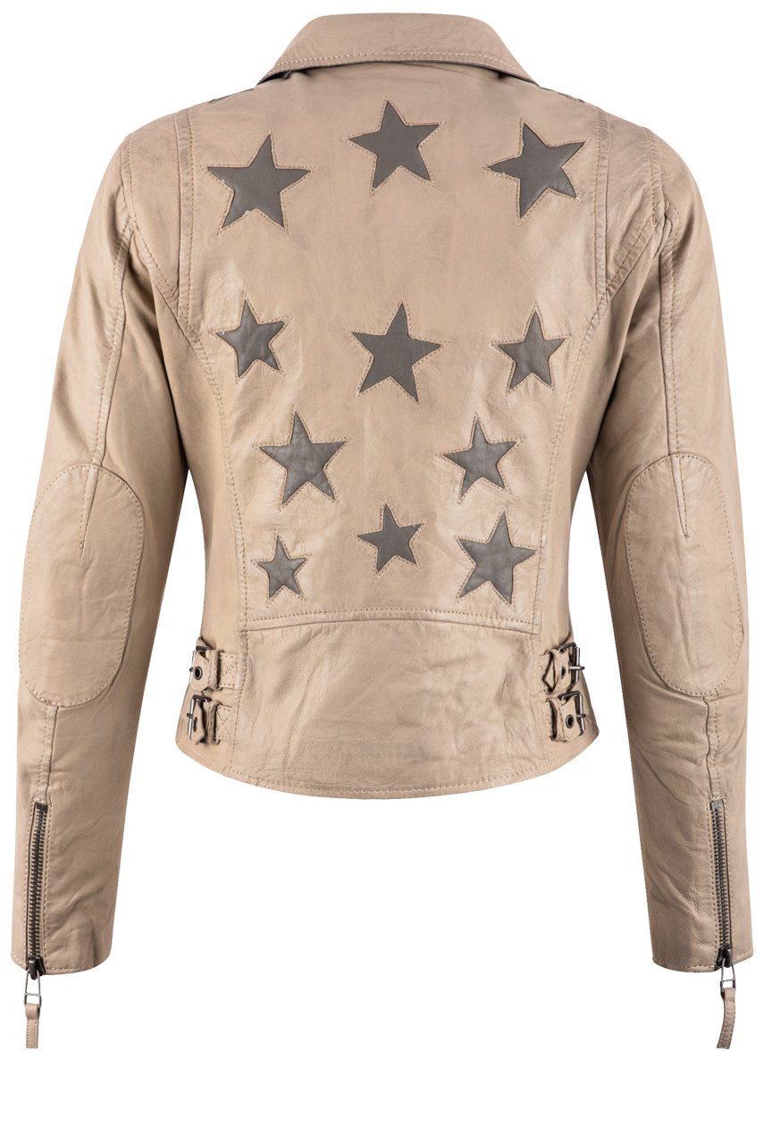 Mauritius Christy Off-White Lamb Leather Jacket