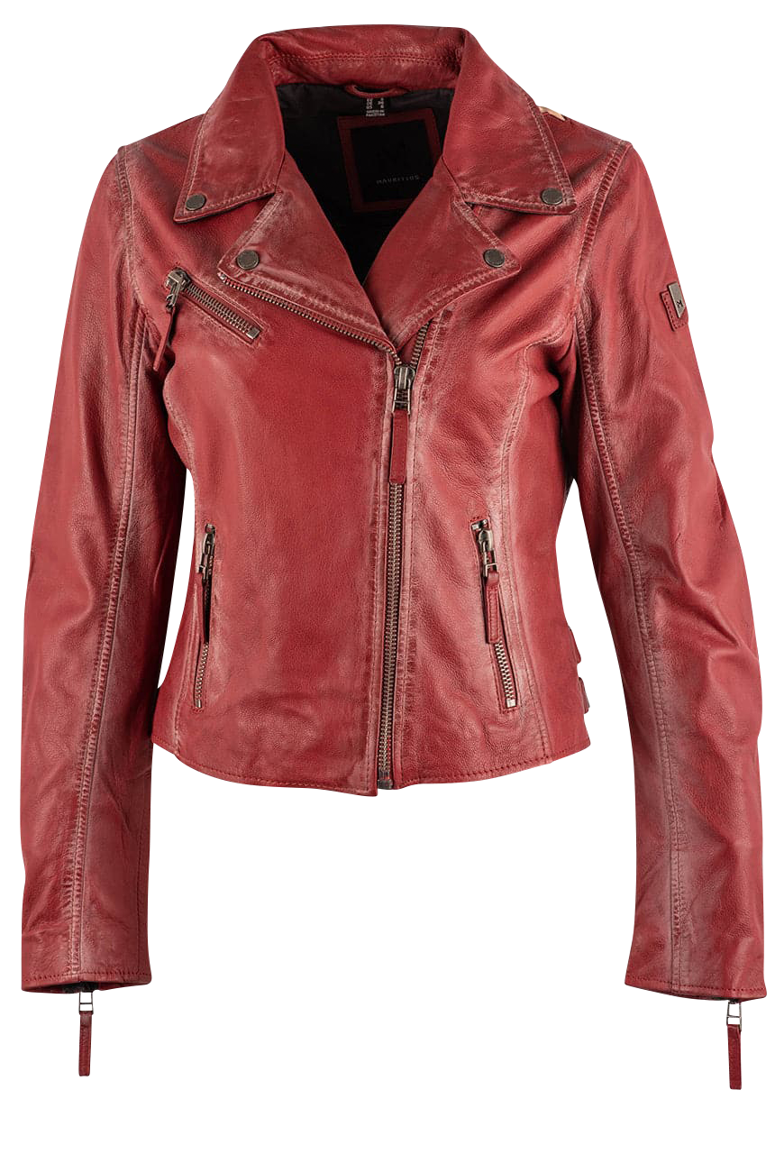Mauritius Christy Red Lamb Leather Jacket