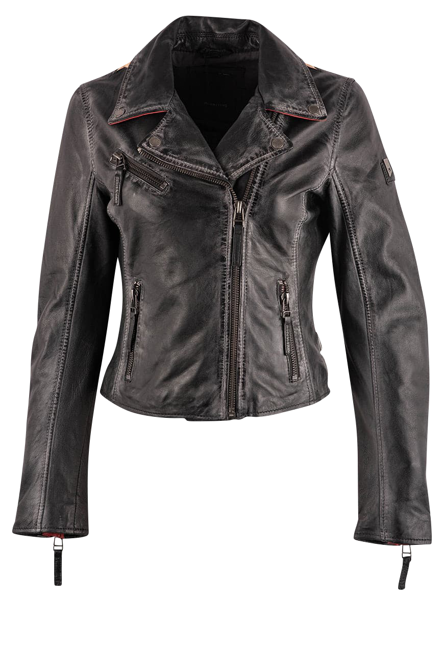Mauritius Christy Black Lamb Leather Jacket