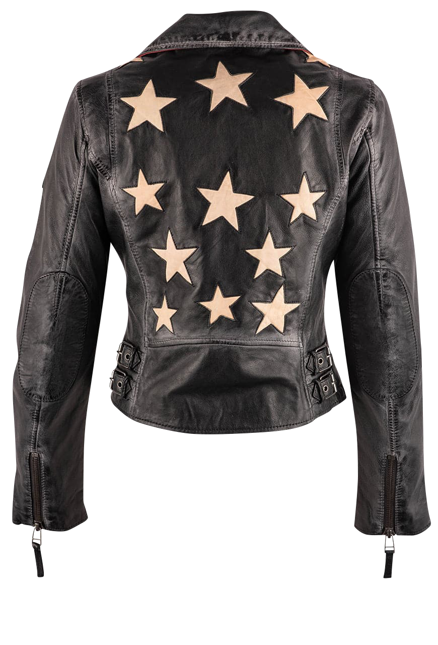 Mauritius Christy Black Lamb Leather Jacket