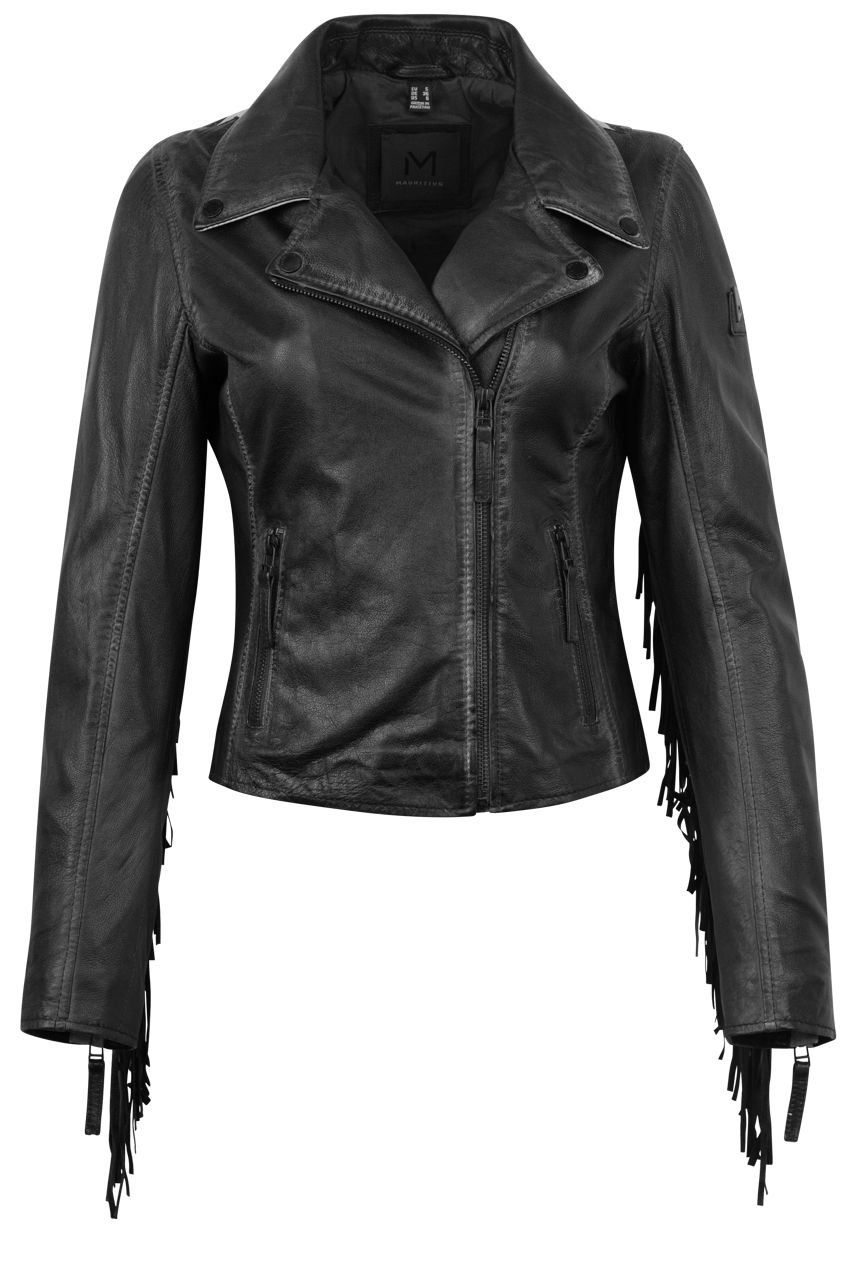 Mauritius Crissy Star & Fringe Lamb Leather Jacket