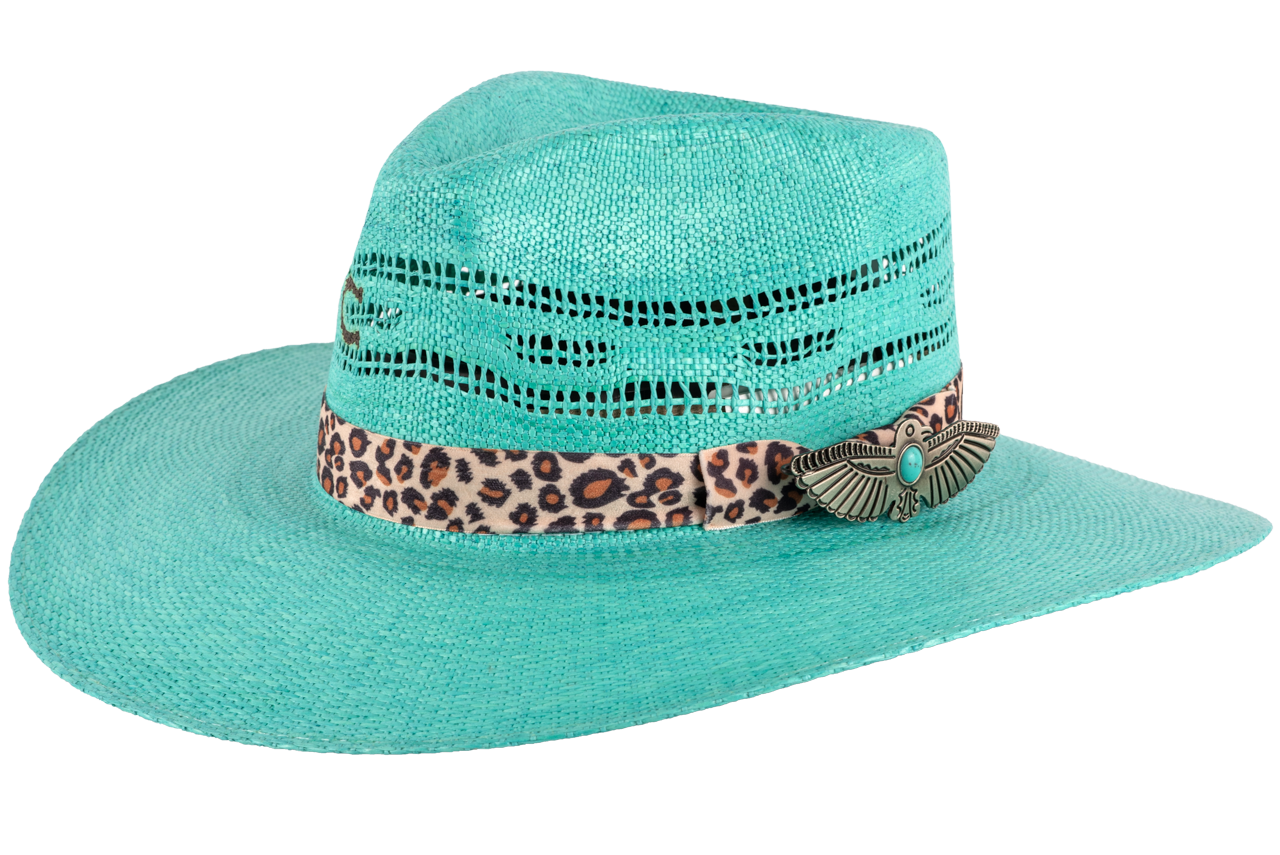 Charlie Horse Turquoise Straw Cowboy Hat Pinto Ranch