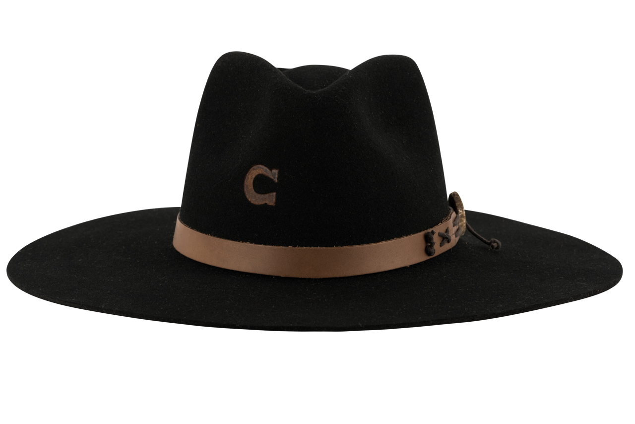 Charlie 1 Horse Tepee Hat - Black