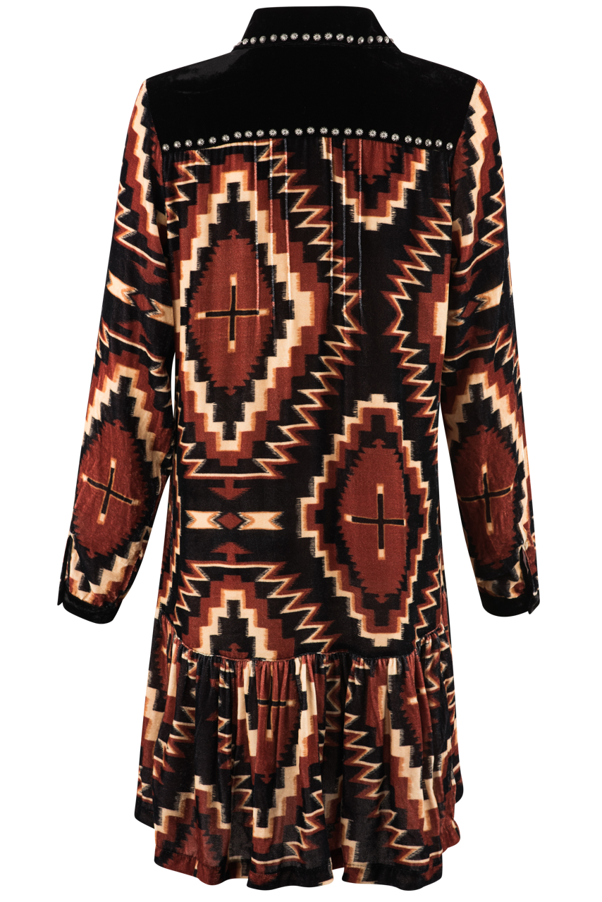 Double D Ranch Winter Blanket Print Dress