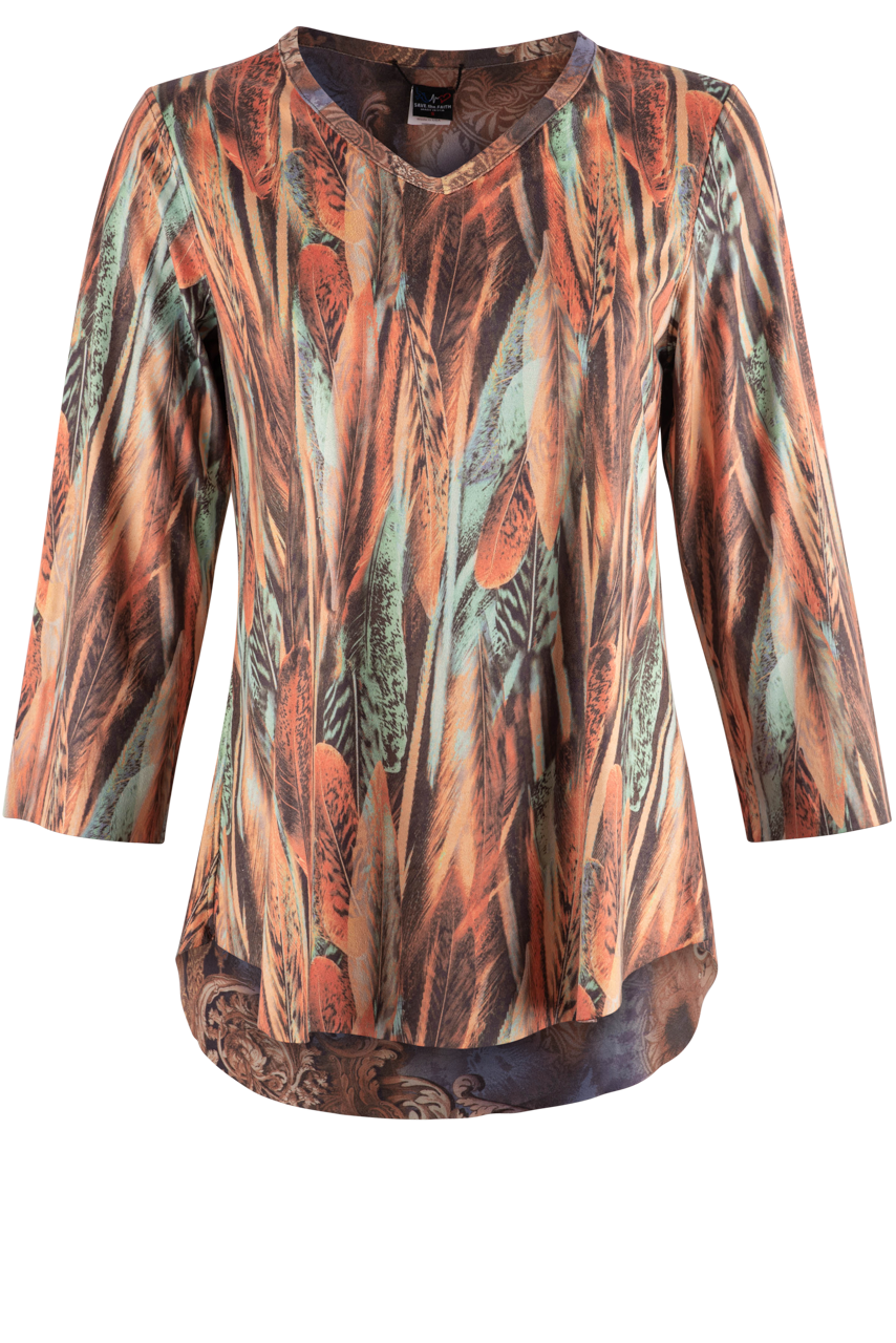 Save the Faith Feather/Ornamant Top