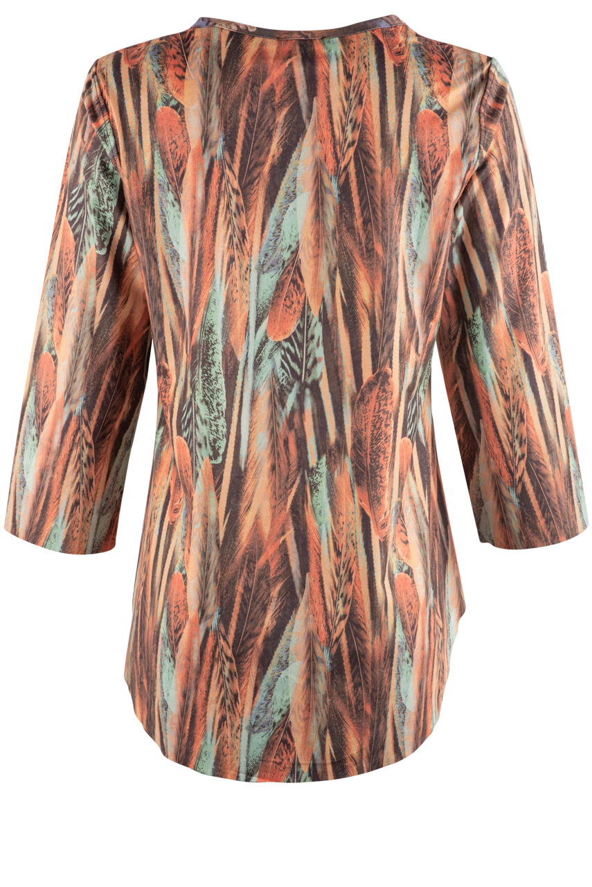 Save the Faith Feather/Ornamant Top