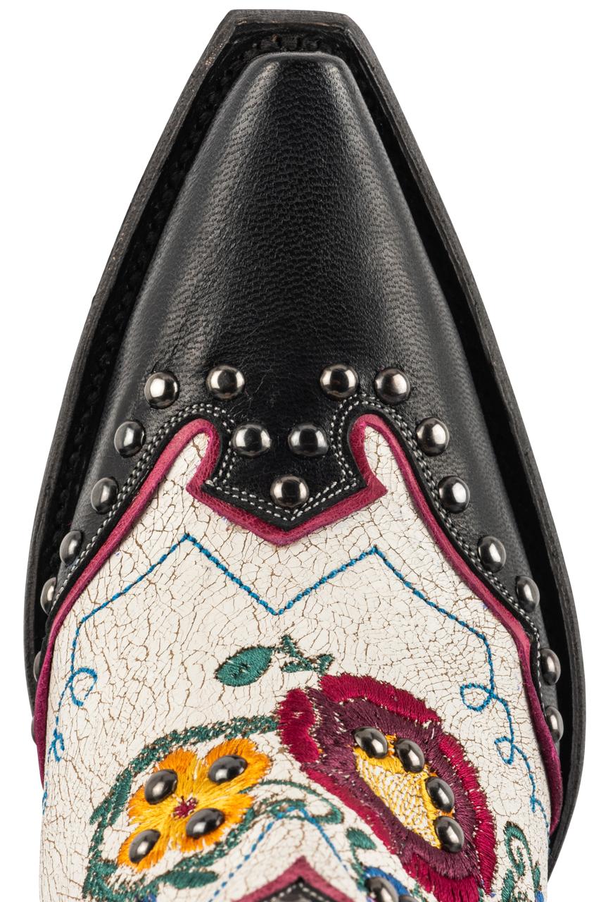 Double D Ranch by Old Gringo Women's Leather Mexicali Cowgirl Boots - Black/Taupe