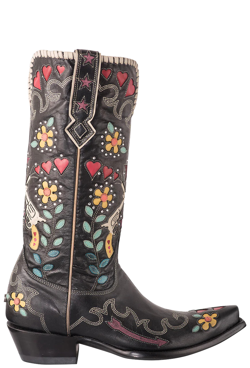 Double D Ranch by Old Gringo Goat Bandit Cowgirl Boots - Black