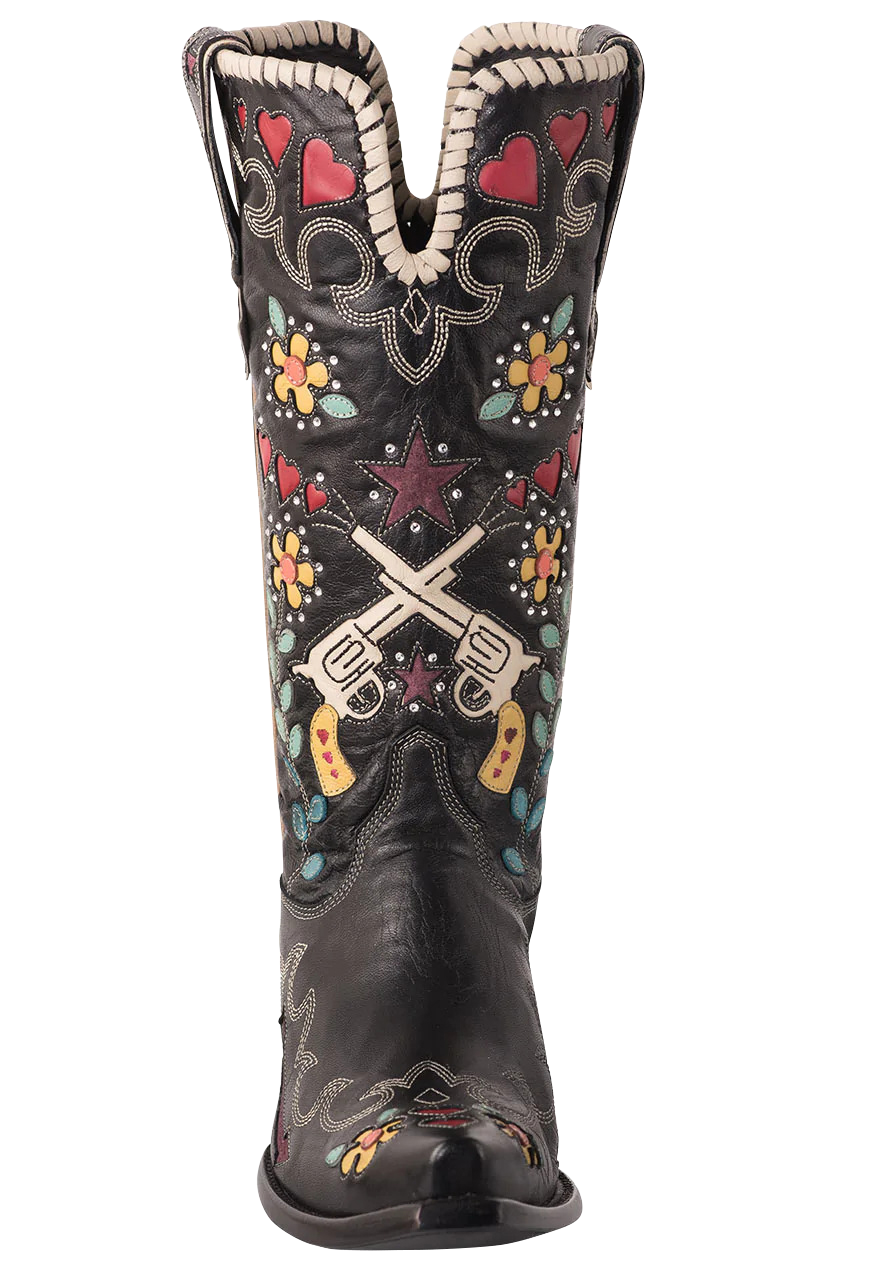 Double D Ranch by Old Gringo Goat Bandit Cowgirl Boots - Black