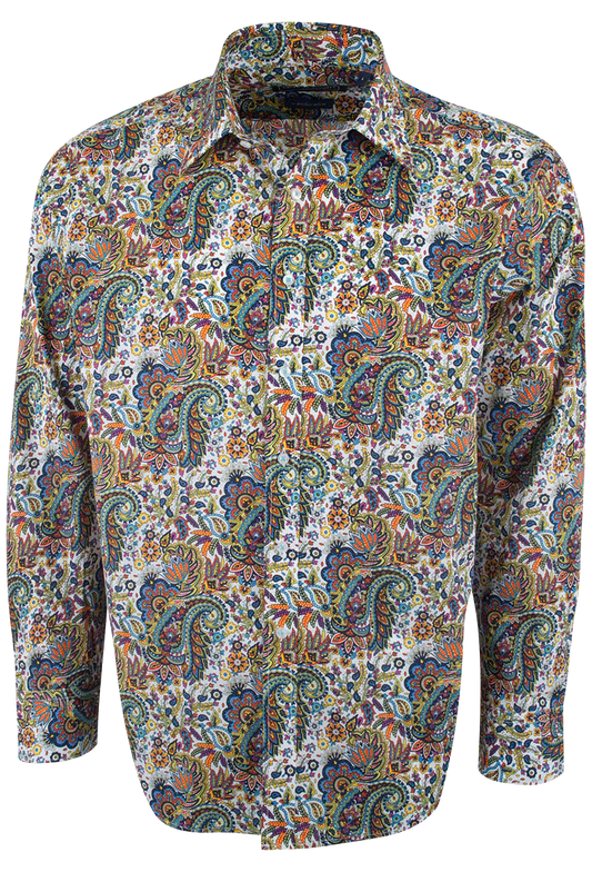 David Smith Australia Multi Paisley Button-Front Shirt