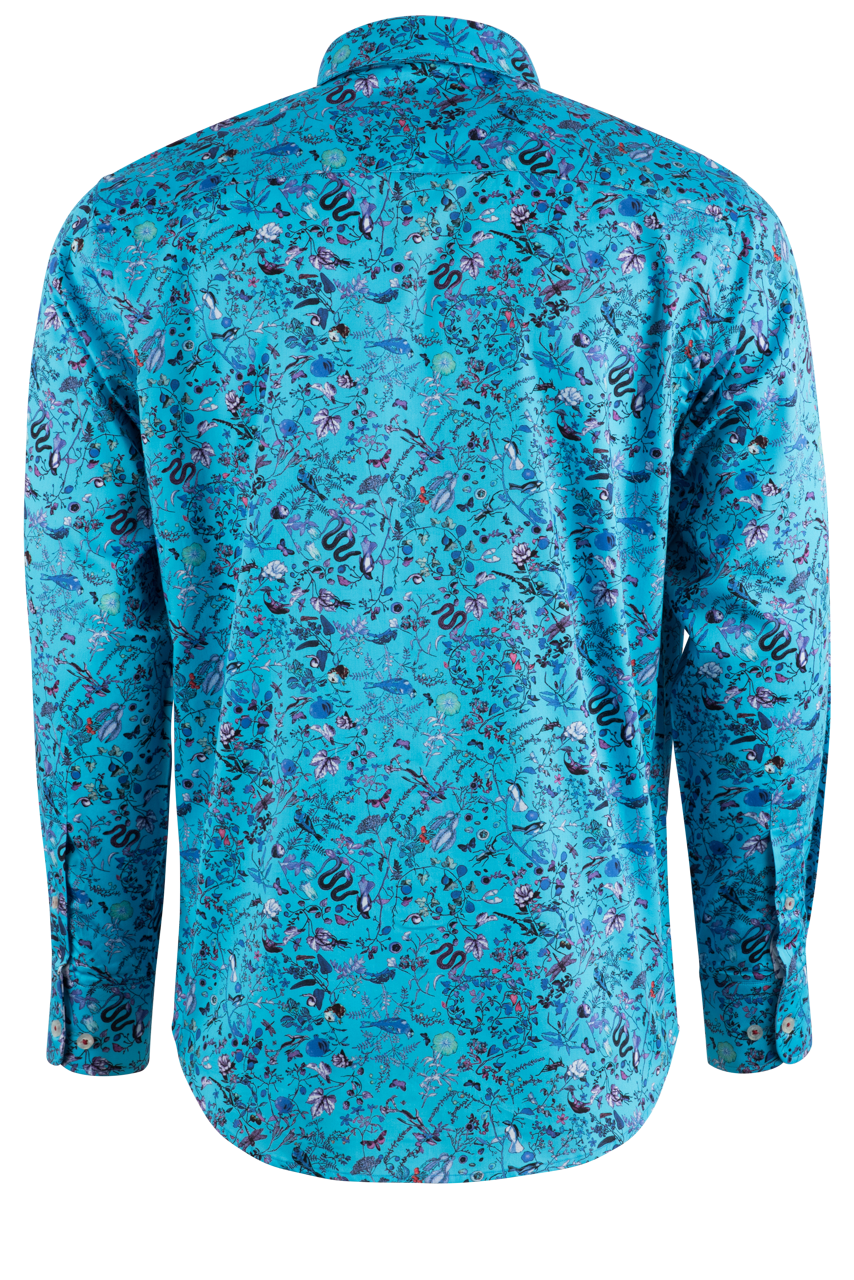David Smith Australia Blue Lagoon Button-Front Shirt