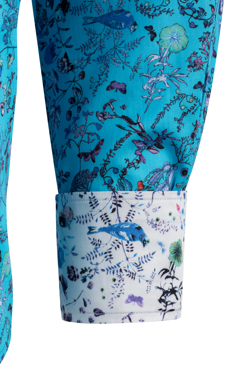 David Smith Australia Blue Lagoon Button-Front Shirt