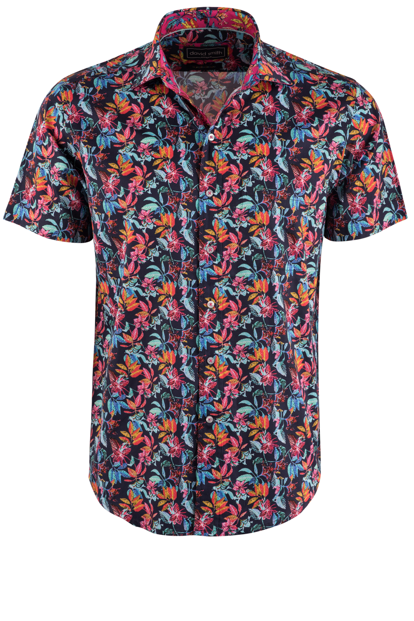 David Smith Australia Ink Blue Button-Front Shirt