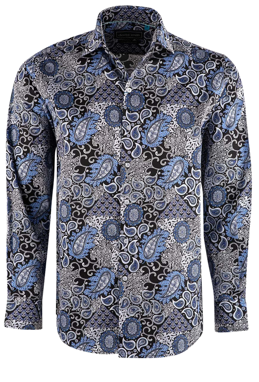 David Smith Australia Vintage Blue Button-Front Shirt
