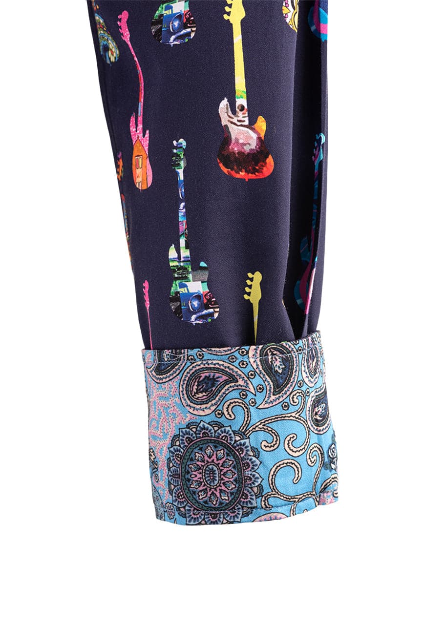 David Smith Australia Jamming Long Sleeve Button-Front Shirt