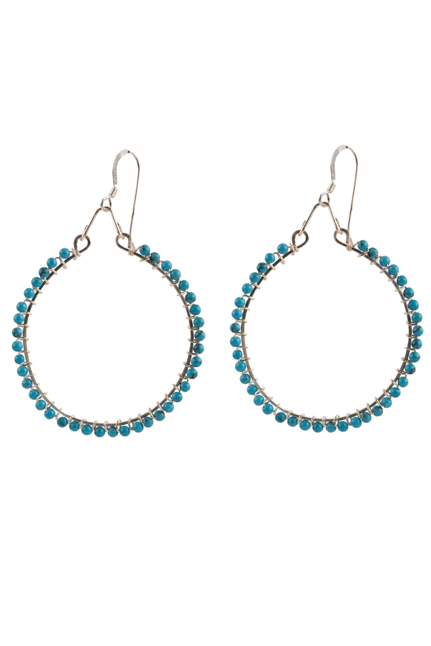 Brown Eyed Girls Turquoise Hoop Earrings