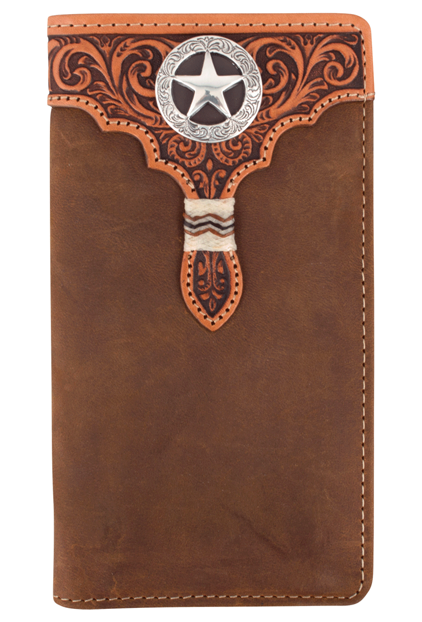 Justin Brown Lone Star Checkbook Wallet