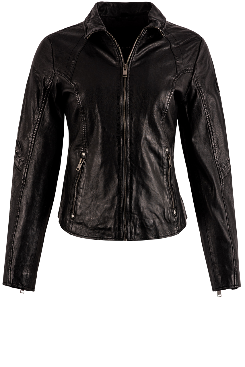 Mauritius Black Else Lamb Leather Jacket