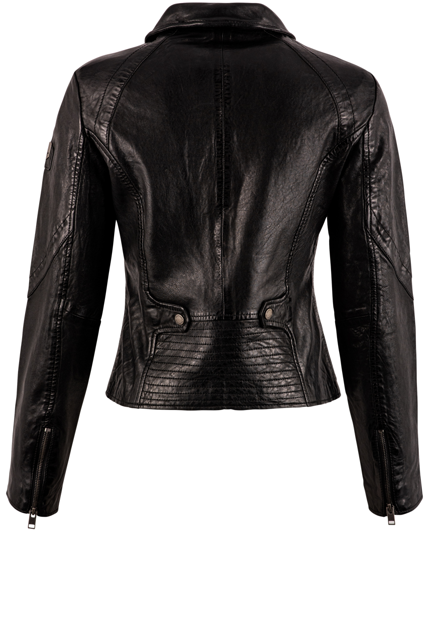 Mauritius Black Else Lamb Leather Jacket