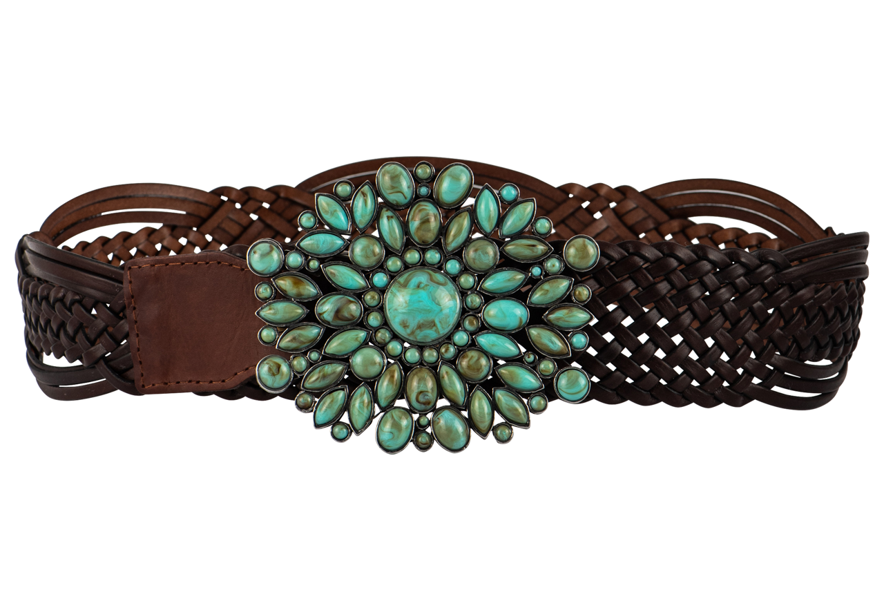 Turquoise Natural Stone Belt Buckle – Haute Southern Hyde