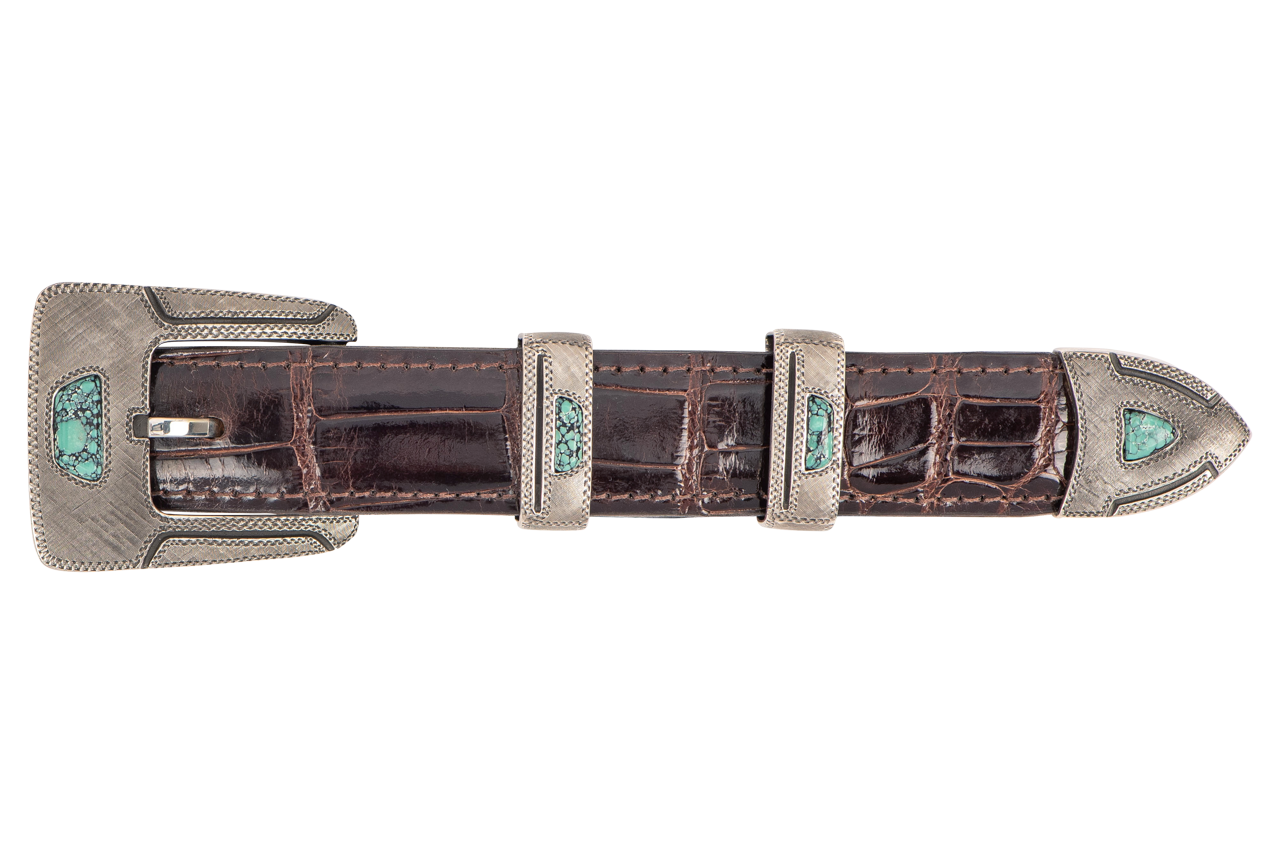 Chacon Gila 1" Florentine Engraved Buckle Set