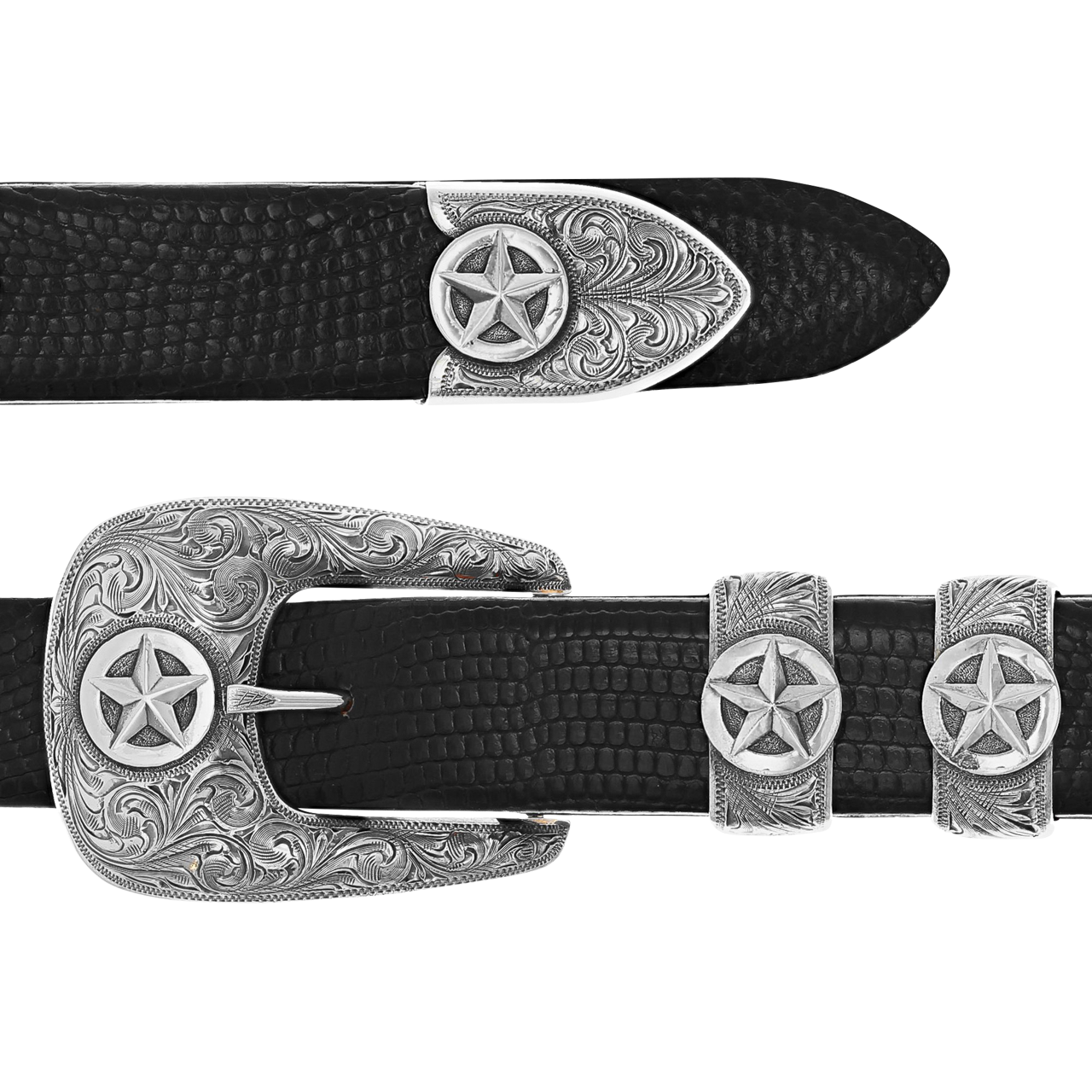 Clint Orms 1" Multiple Stars Buckle Set