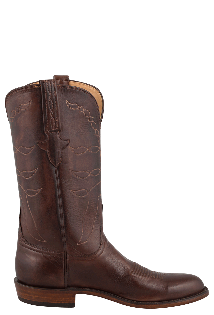 Lucchese Men s Whiskey Brown Baby Buffalo Roper Boots Pinto Ranch