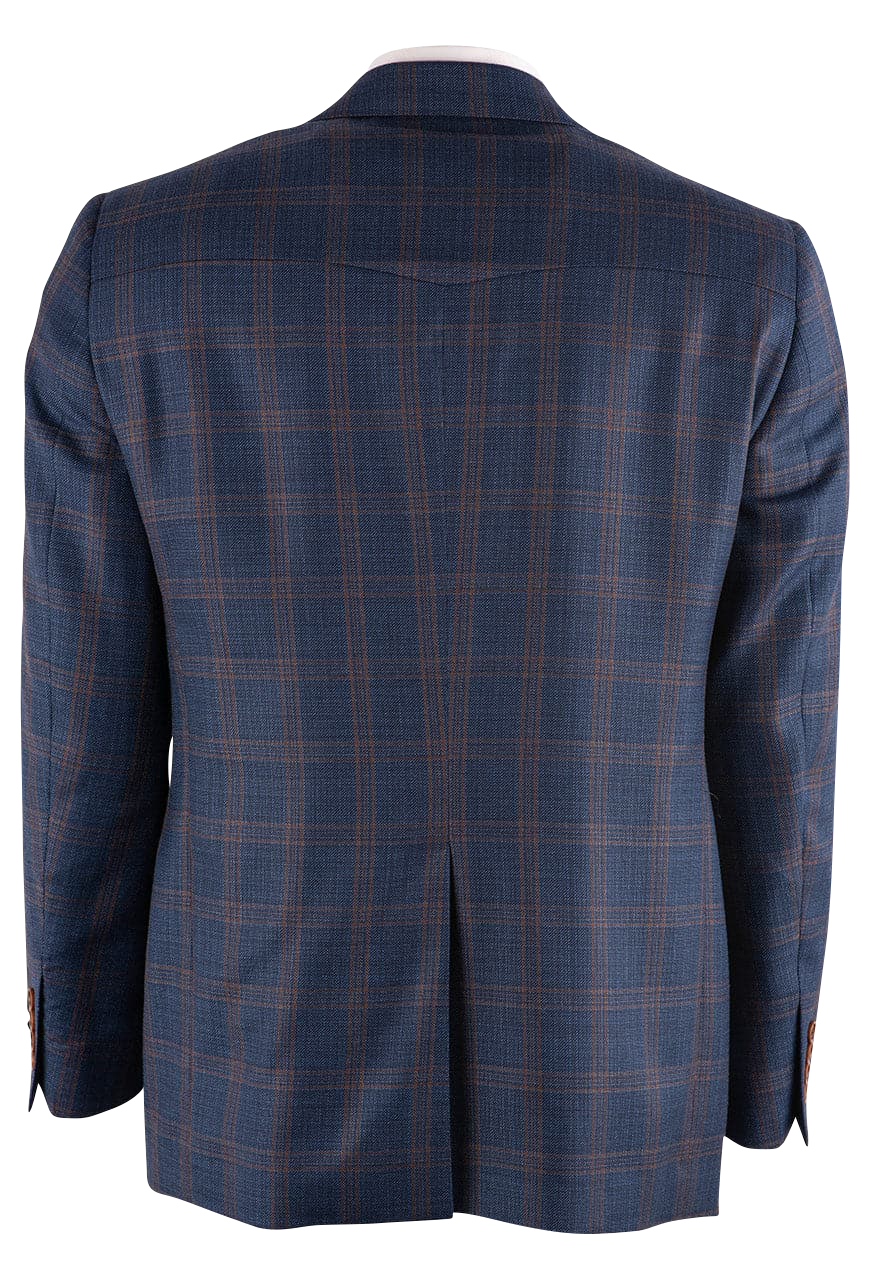 Coppley Navy & Brown Windowpane Sport Coat
