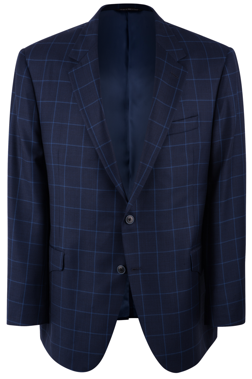 Coppley Blue & Navy Windowpane Sport Coat