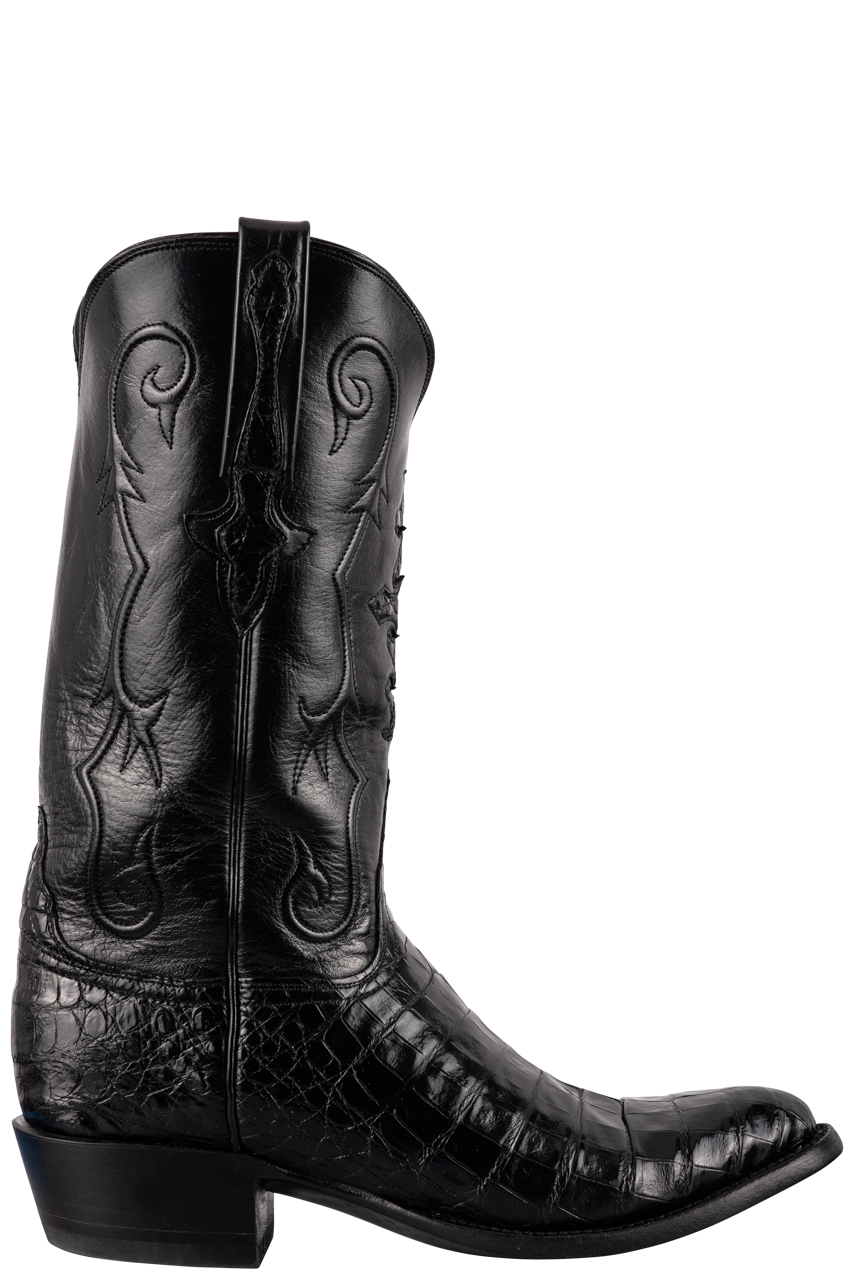 Lucchese Men s Black Caiman Ultra Cowboy Boots Pinto Ranch