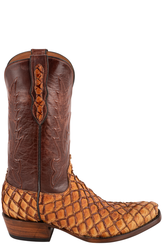 Black Jack Exclusive Pirarucu Cowboy Boots - Ginger Chestnut