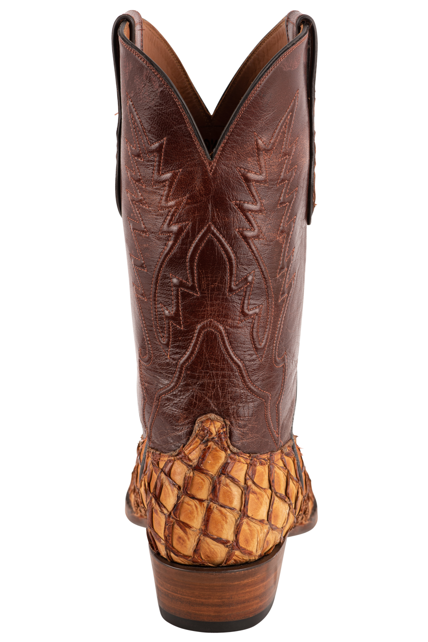 Black Jack Men's Exclusive Pirarucu Cowboy Boots - Ginger Chestnut