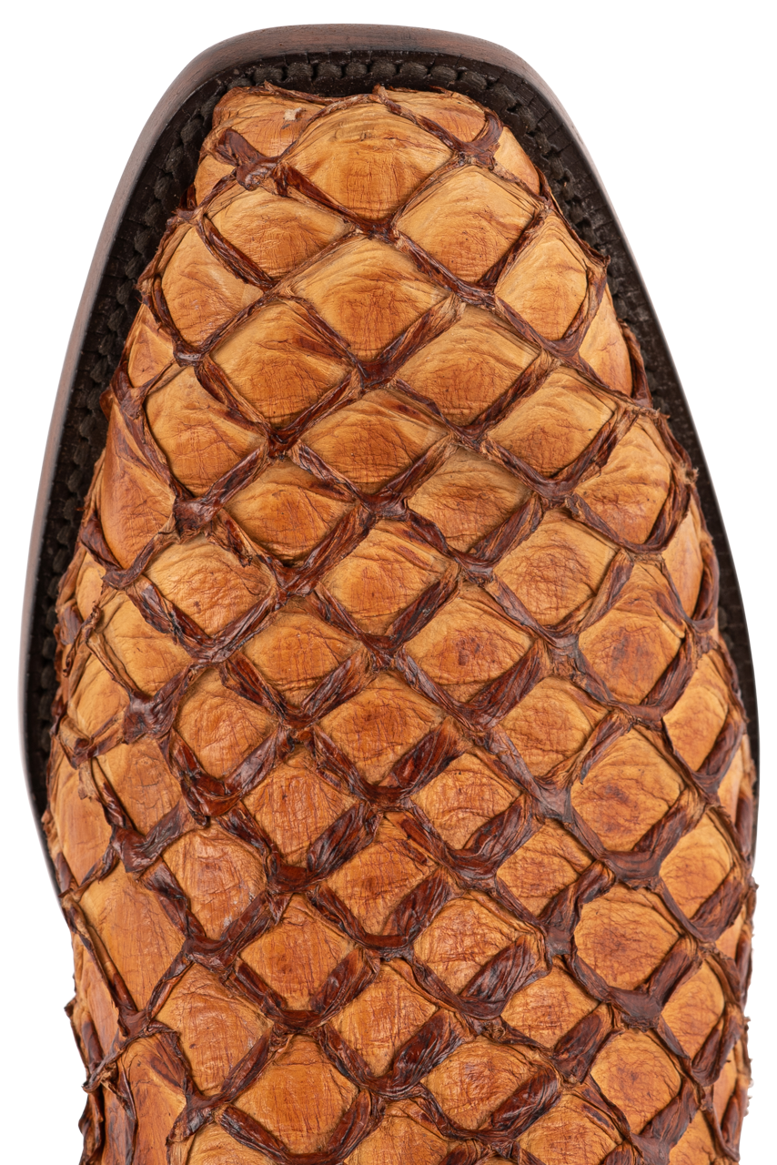 Black Jack Exclusive Pirarucu Cowboy Boots - Ginger Chestnut