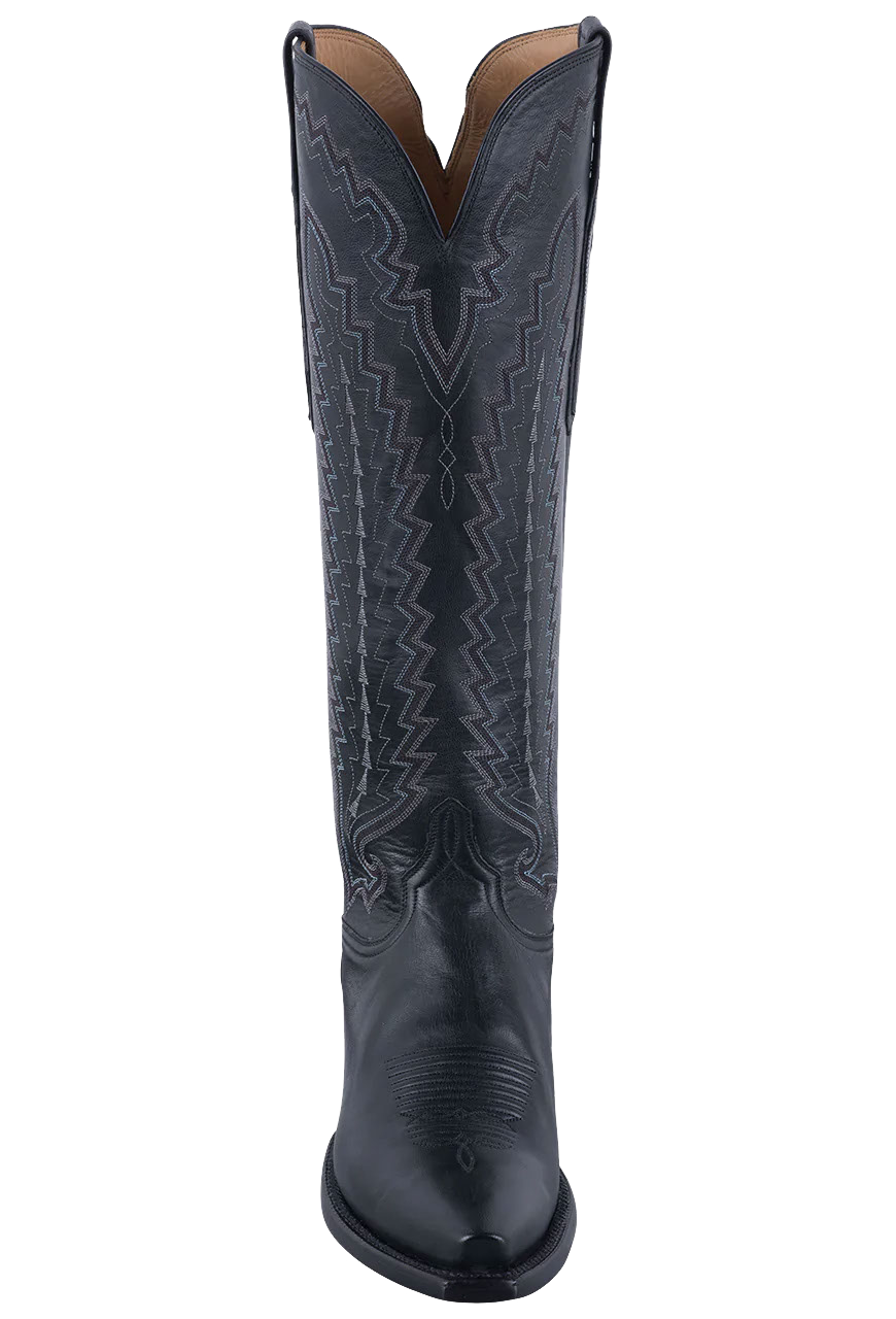Lucchese Women's Goat Vero Cowgirl Boots - Black