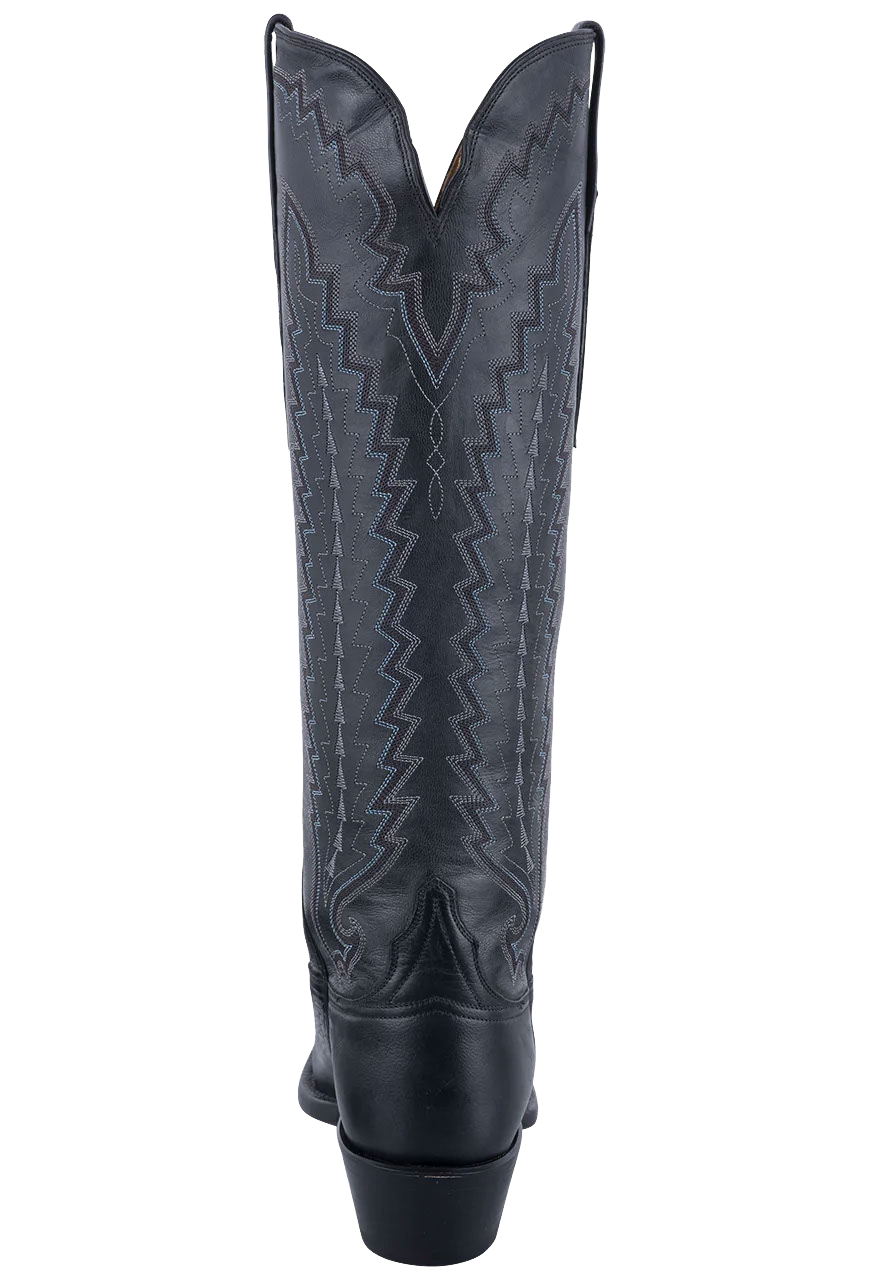 Lucchese Women's Goat Vero Cowgirl Boots - Black