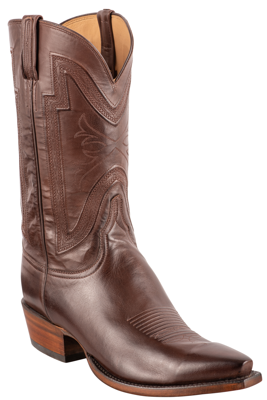 Lucchese Men's Baby Buffalo Collins Cowboy Boots - Whiskey