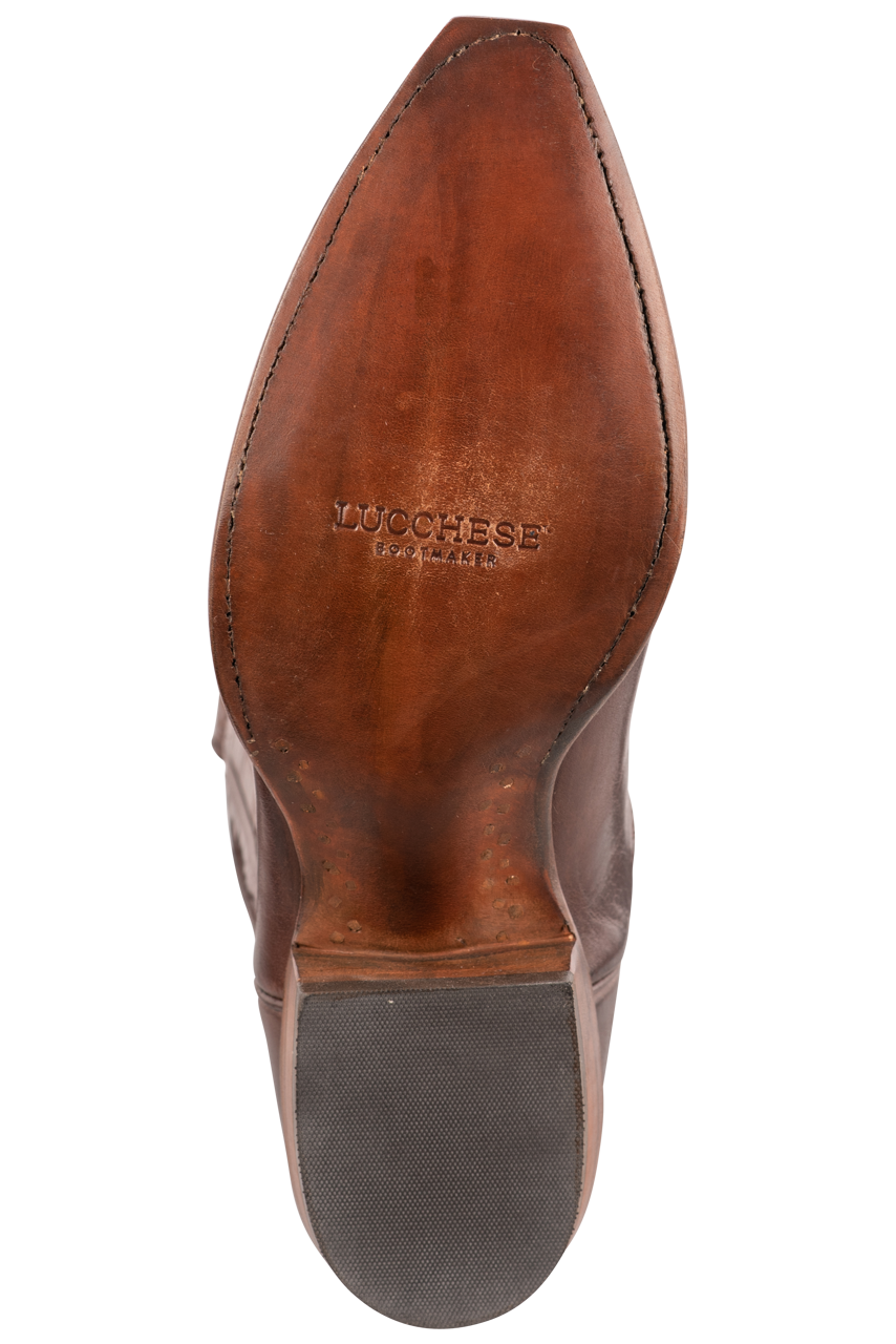 Lucchese Men's Baby Buffalo Collins Cowboy Boots - Whiskey