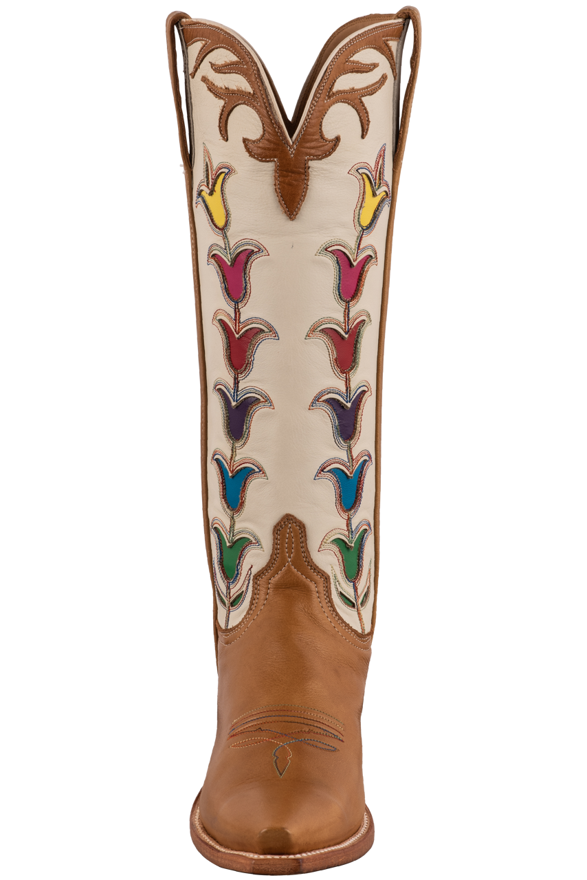 Lucchese Women's Tulip Cowgirl Boots - Rust