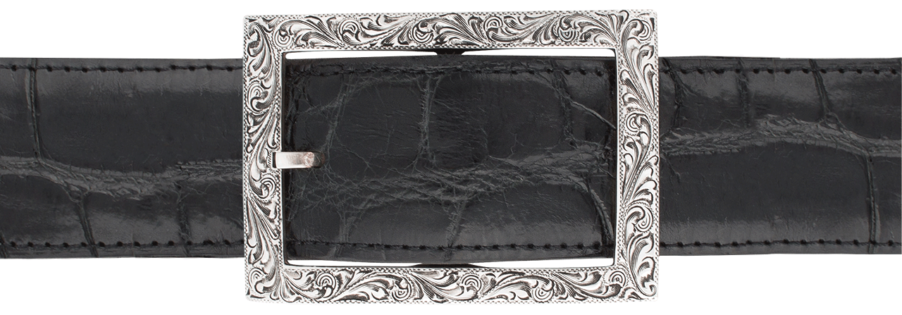 Chacon Houston Engraved 1.5" Single Belt Buckle
