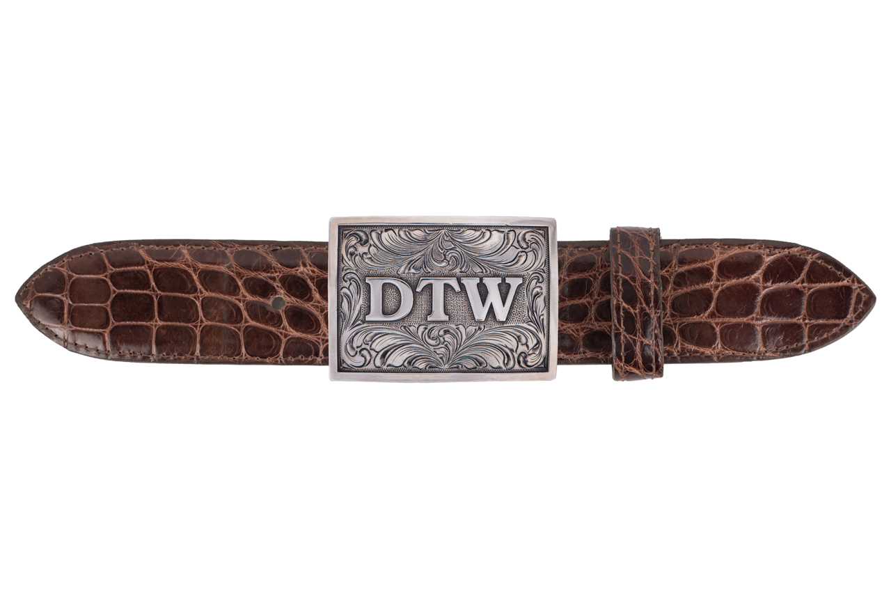 Personalized Western Monogram Letter Belt Buckle