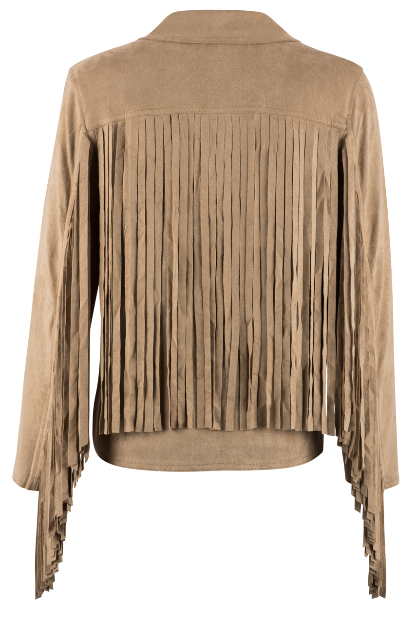 W.A.Y. Faux Suede Fringe Jacket