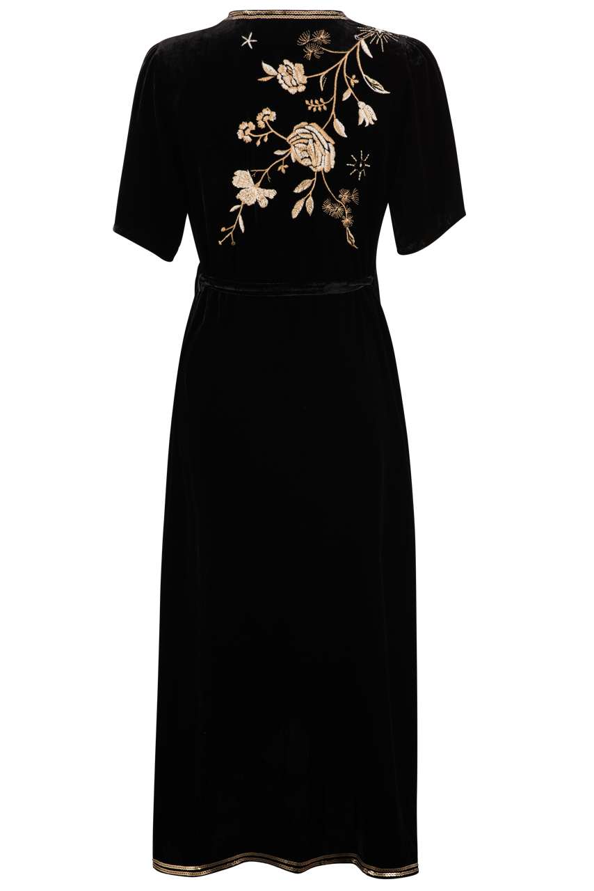 Johnny Was Ally Velvet Wrap Dress