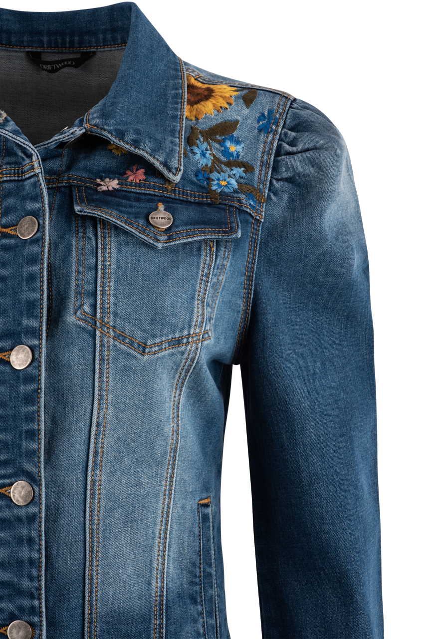 Driftwood Sunflower Denim Jacket