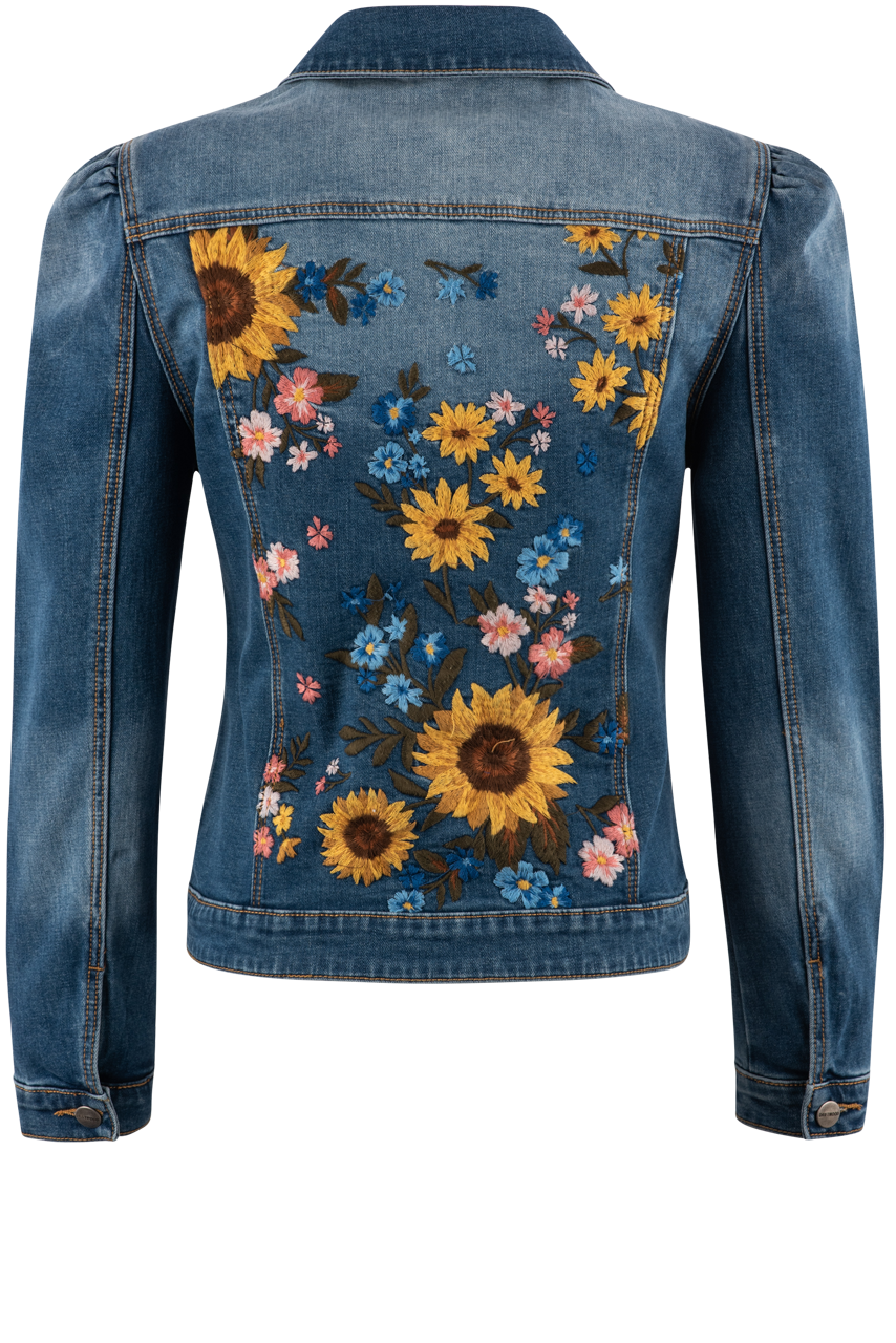 Driftwood Sunflower Denim Jacket