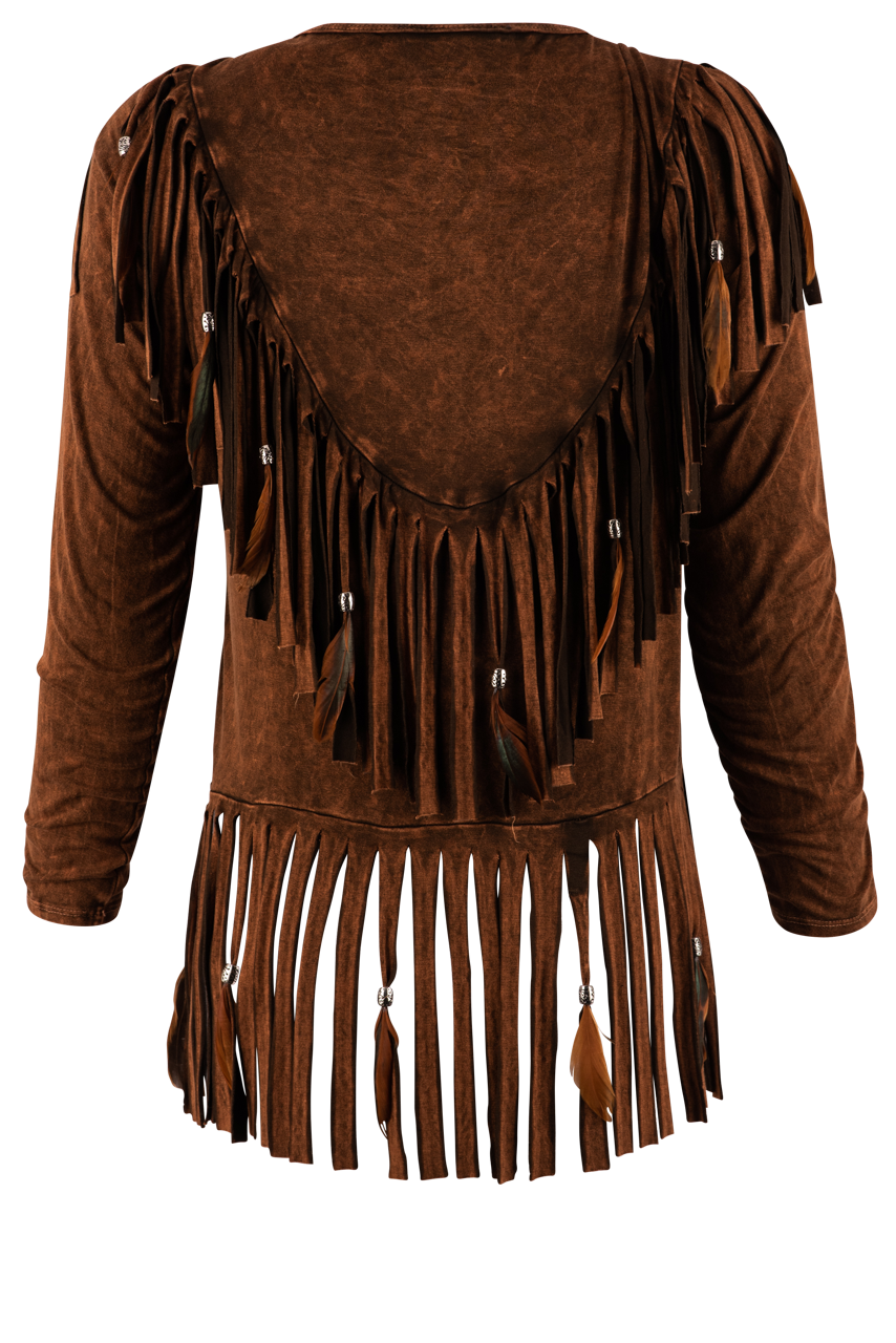 Pat Dahnke Dark Brown Fringe Jacket